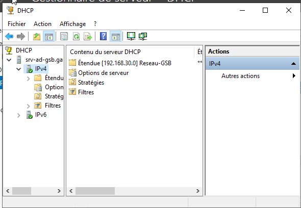 Étendue DHCP